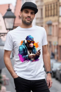 monkey in shirt